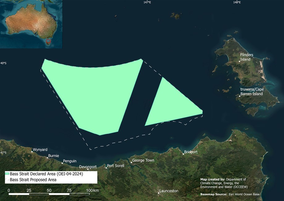 Declared Bass Strait Area